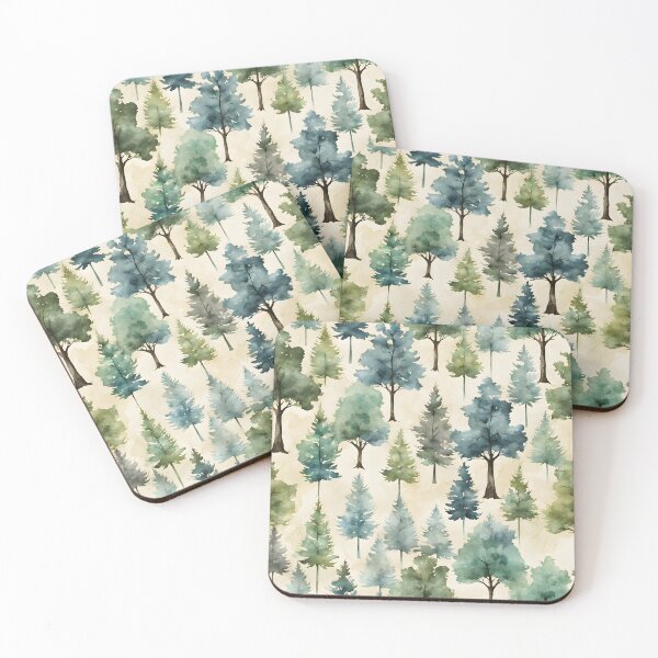Item preview, Forest pattern watercolors designed and sold by Naturitude.