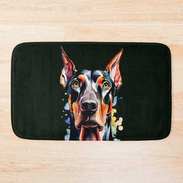 Item preview, Colorful Watercolor Whimsical Doberman Portrait designed and sold by anyasevchenko.