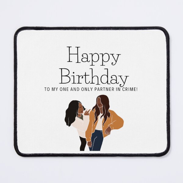 Item preview, Happy birthday to my partner in crime 9 designed and sold by LorenzoArtZa.