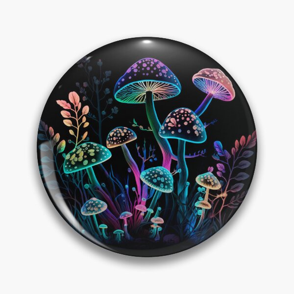 Item preview, Encantamiento de neón: hongos etéreos de iluminación espiritual designed and sold by Celestial Charm Co.