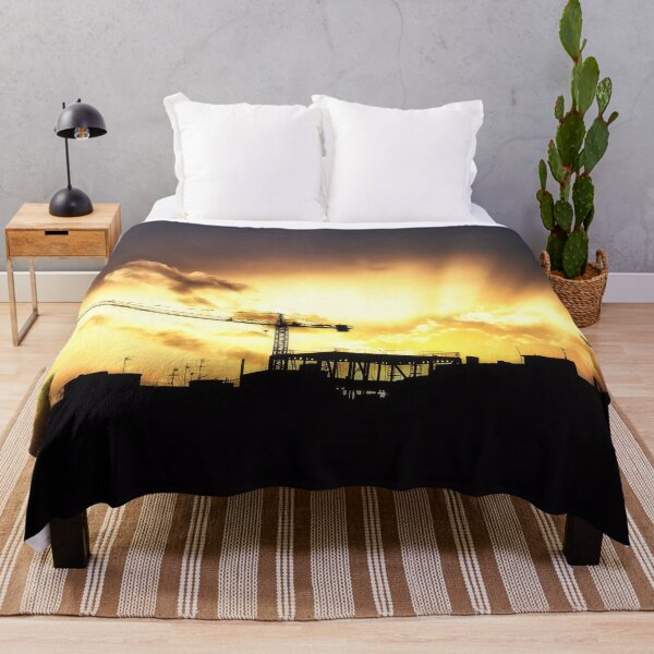 Item preview, Construction crane, Sunset Artwork, Sunset Photo designed and sold by IdoFriedmanArt.