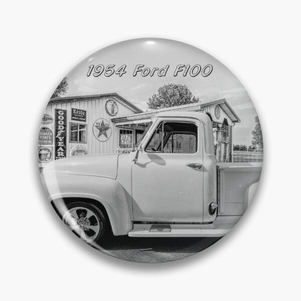 Item preview, 1954 Ford F100 Truck Side Text Grayscale designed and sold by mljdwhite.