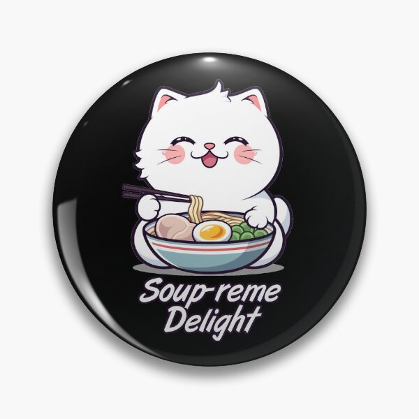 Item preview, Soup-reme Delight Ramen Cat Pun designed and sold by Yogimeister.