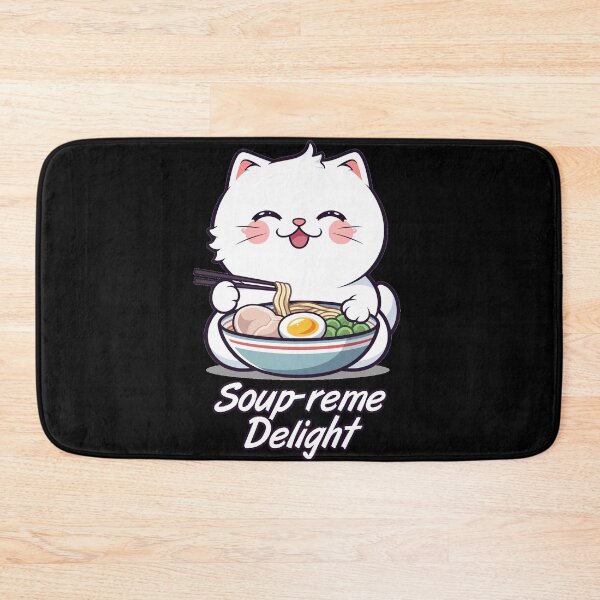 Item preview, Soup-reme Delight Ramen Cat Pun designed and sold by Yogimeister.