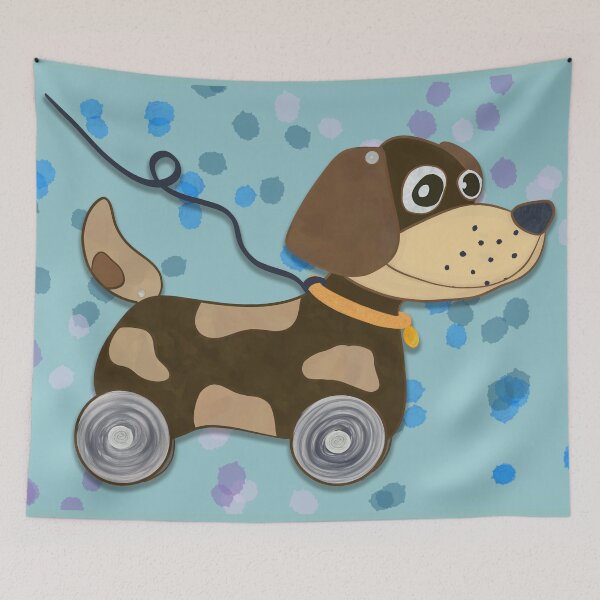 Item preview, Vintage Pull Pup designed and sold by AdriaCaps Art & Design.