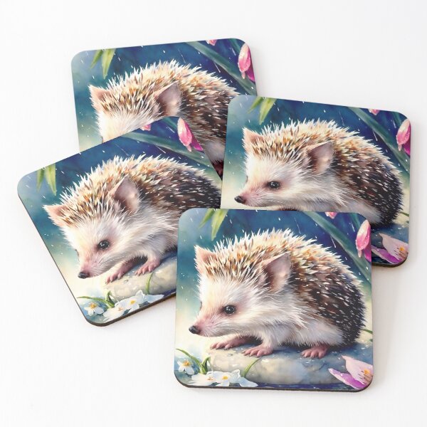 Item preview, The hedgehog gets wet in the rain designed and sold by M-Y-A-R-T-.