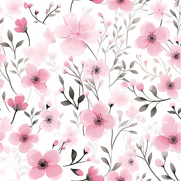 Artwork thumbnail, Pink floral pattern by TrPatternLab