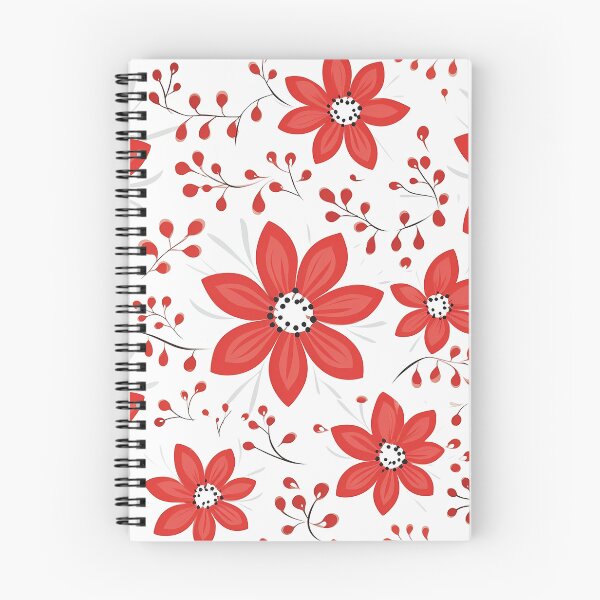 Item preview, Red floral pattern designed and sold by TrPatternLab.