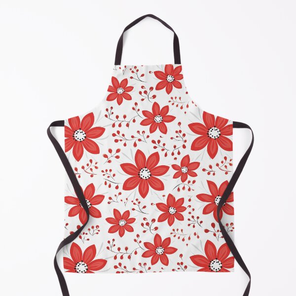 Item preview, Red floral pattern designed and sold by TrPatternLab.