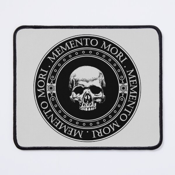 Item preview, Memento Mori III (Light b/g) - Memento Mori Art - Skeleton Skull Logo - Latin Phrase Quote designed and sold by WIZECROW.
