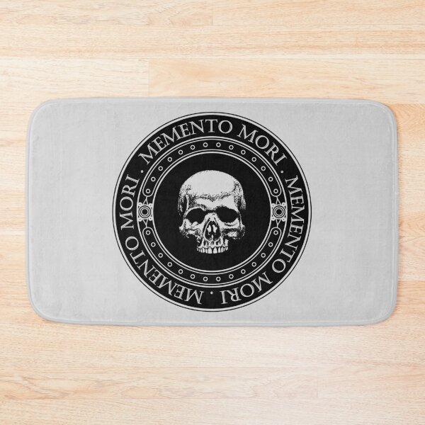 Item preview, Memento Mori III (Light b/g) - Memento Mori Art - Skeleton Skull Logo - Latin Phrase Quote designed and sold by WIZECROW.