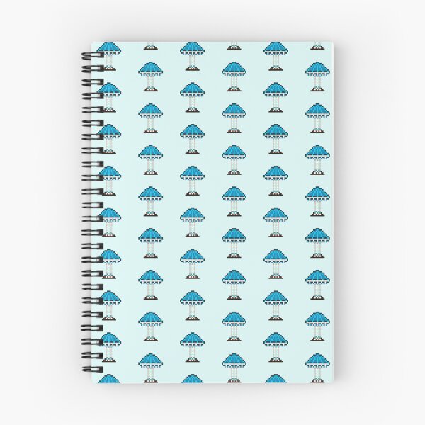 Item preview, Pixie Parasol Mushroom Pixel Painting On Light Blue Background designed and sold by CozyPixelFluff.