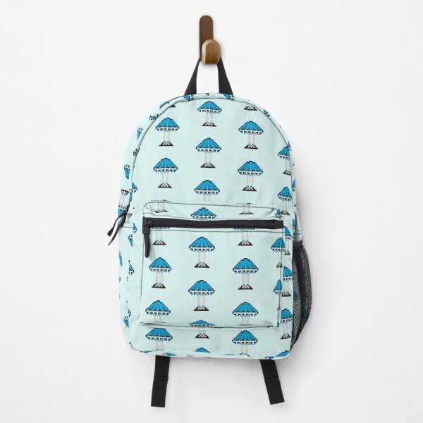 Item preview, Pixie Parasol Mushroom Pixel Painting On Light Blue Background designed and sold by CozyPixelFluff.