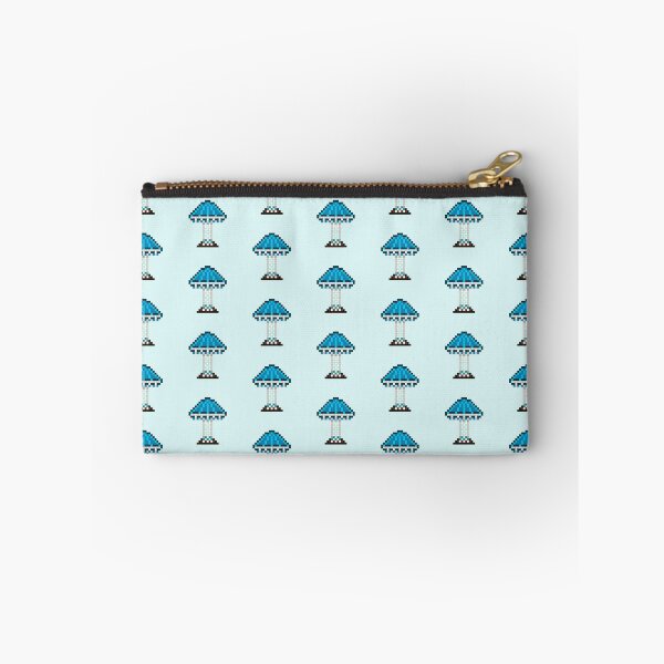Item preview, Pixie Parasol Mushroom Pixel Painting On Light Blue Background designed and sold by CozyPixelFluff.
