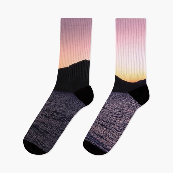 Item preview, Island Silhouette, Gentle waves, orange sunset designed and sold by IdoFriedmanArt.