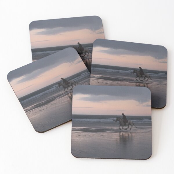 Item preview, White horse galloping on the beach designed and sold by FloralCottage.