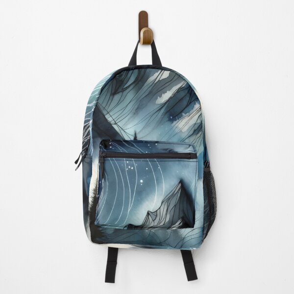 Item preview, Watercolour Abstract Mountains at Night designed and sold by Truck Stop One.