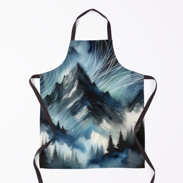 Item preview, Watercolour Abstract Mountains at Night designed and sold by Truck Stop One.
