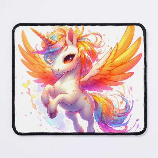 Item preview, Orange Flying Rainbow Unicorn V1 designed and sold by CHIBI_POPZ.