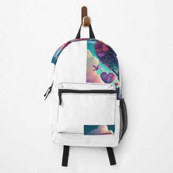 Item preview, clouds with multiple heart-shaped floral trees and a cloudy environment. designed and sold by quantum X.