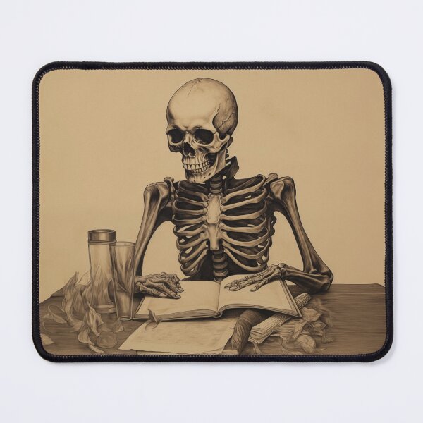 Item preview, PONDER - DARK FANTASY ART STYLE SKELETON designed and sold by VistaThreadsCo.