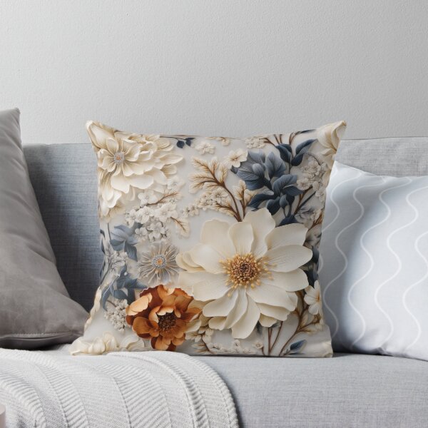 Item preview, Hyper Realistic 3D Neutral Colored Blooming Flowers Seamless Pattern 2 designed and sold by SourHeadPattern.