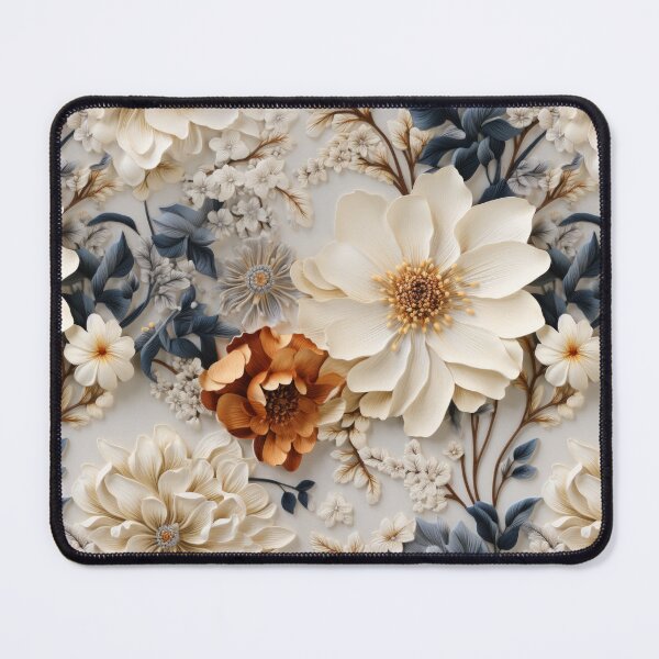 Item preview, Hyper Realistic 3D Neutral Colored Blooming Flowers Seamless Pattern 2 designed and sold by SourHeadPattern.