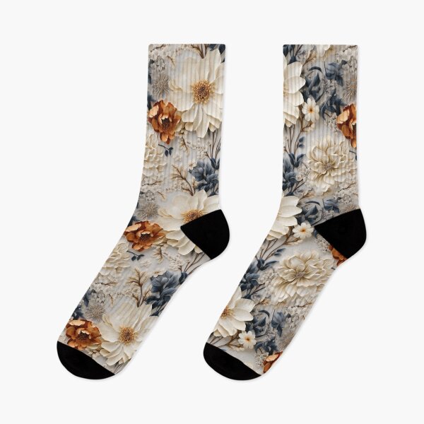 Item preview, Hyper Realistic 3D Neutral Colored Blooming Flowers Seamless Pattern 2 designed and sold by SourHeadPattern.