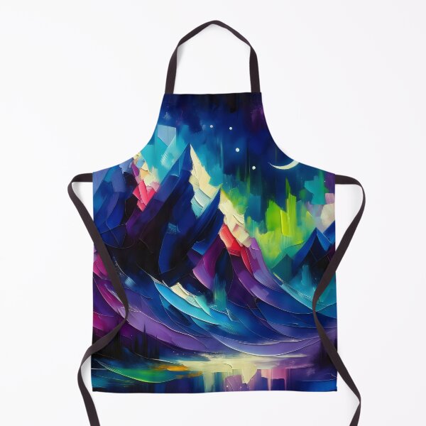 Item preview, Oil Painting Abstract Mountains at Night designed and sold by Truck Stop One.