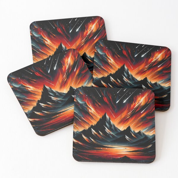 Item preview, acrylic Painting Abstract Mountains at Night designed and sold by Truck Stop One.
