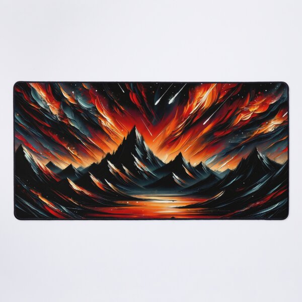 Item preview, acrylic Painting Abstract Mountains at Night designed and sold by Truck Stop One.