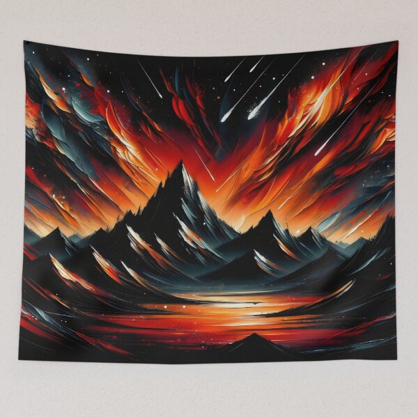 Item preview, acrylic Painting Abstract Mountains at Night designed and sold by Truck Stop One.