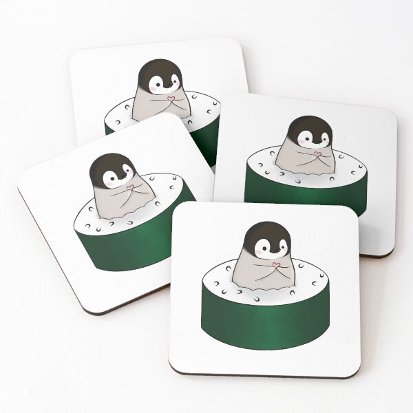 Item preview, cute penguin sushi designed and sold by yuisketches.