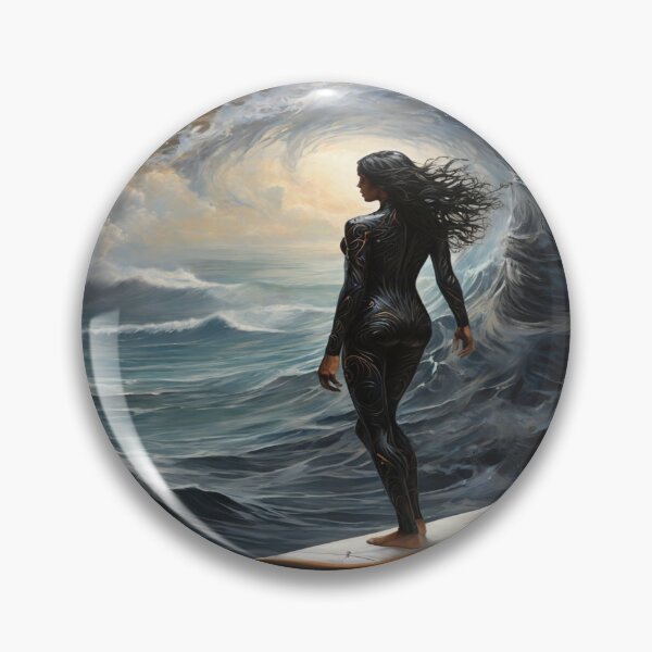 Item preview, Mysterious figure of a female surfer. designed and sold by Cherryblossom50.
