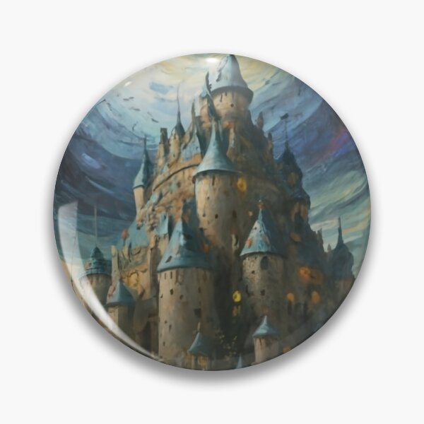 Item preview, Van Gogh style castle designed and sold by Gkate-art.