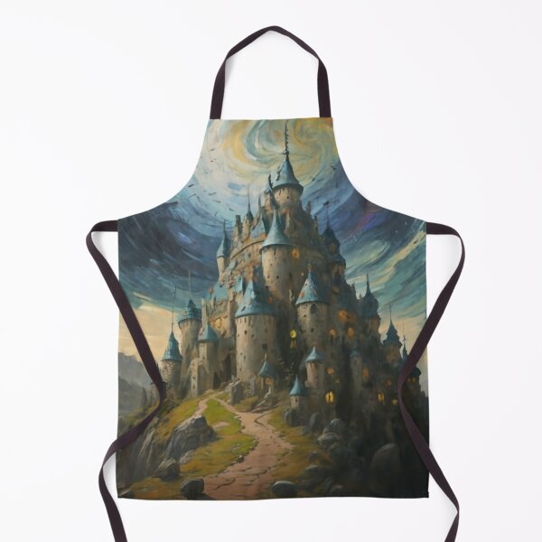 Item preview, Van Gogh style castle designed and sold by Gkate-art.