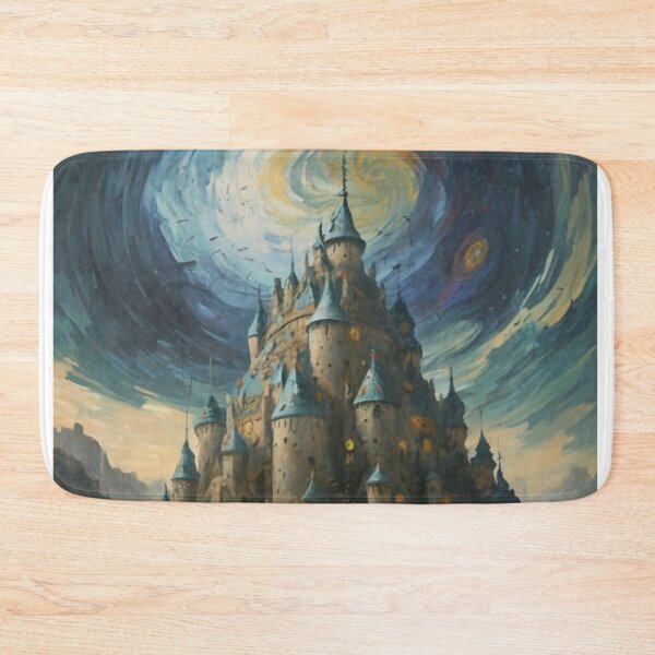 Item preview, Van Gogh style castle designed and sold by Gkate-art.