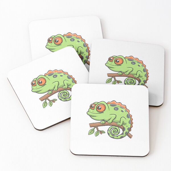 Item preview, Cute cartoon chameleon on a tree camouflage designed and sold by w1ckerman.