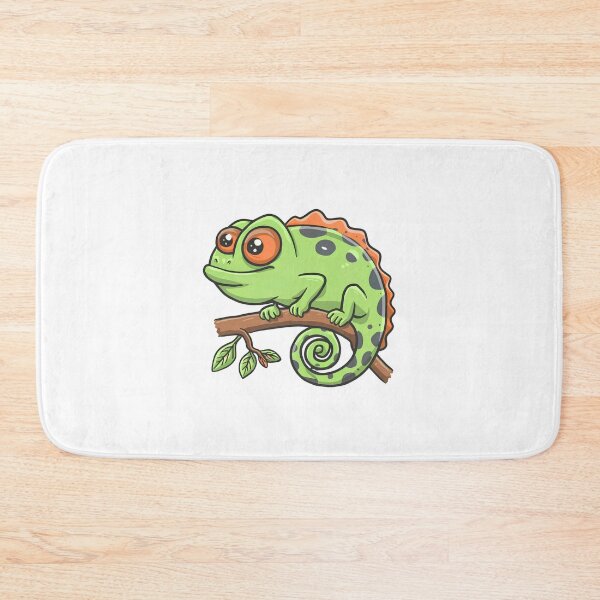 Item preview, Cute cartoon chameleon on a tree camouflage designed and sold by w1ckerman.