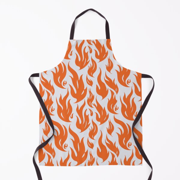 Item preview, Orange Fire Flames On Light Grey Pattern Design designed and sold by patternsoup.