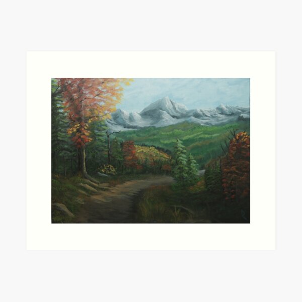 Original Oil Painting "Autumn Valley" Art Print