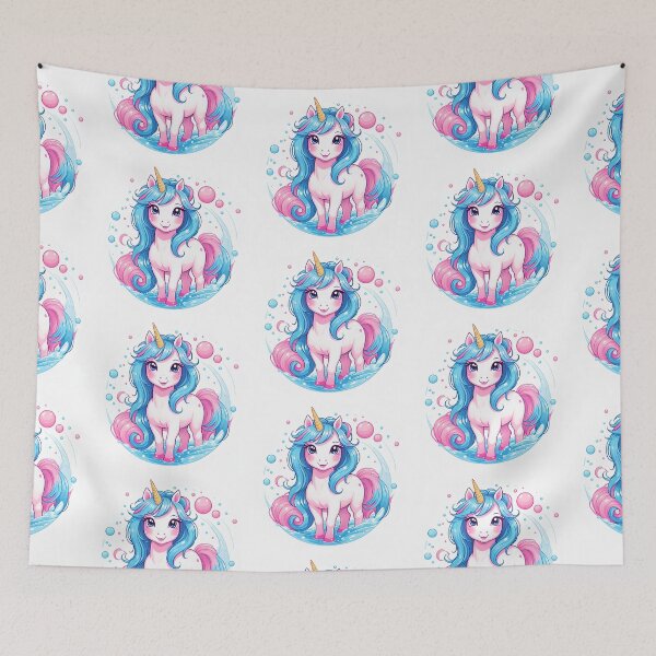 Item preview, Cute unicorn with pink hair designed and sold by PragmaticP.