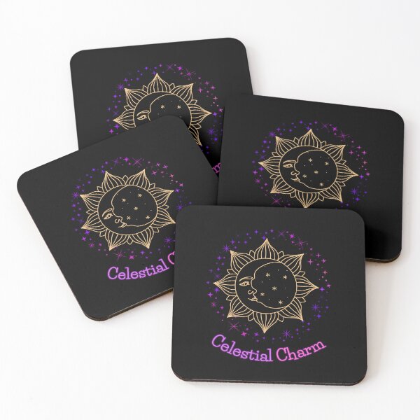 Item preview,  Celestial  Colourful  Cute  design with moon and Flower and stars   designed and sold by CosmicNook1.