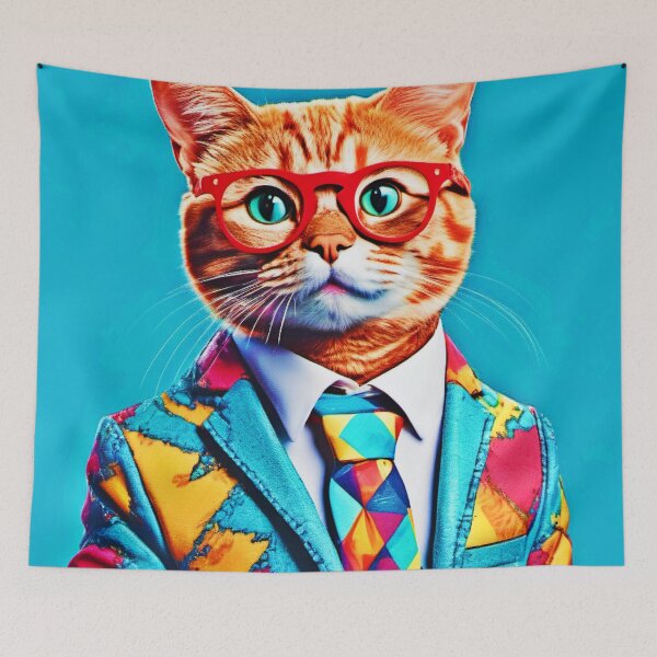 Item preview, Fashionable Feline: Stylish Jacket Elegance designed and sold by Health And Fitness Posts e-Store.