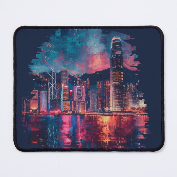 Item preview, Neon Nights - Hong Kong Harbor Lights Poster designed and sold by Sir Meow Meow.
