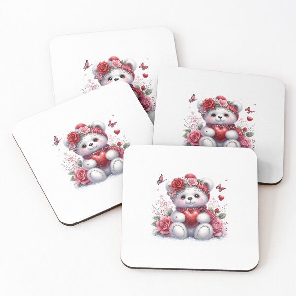 Item preview, Cute lilltle floral bear designed and sold by Sameena Fatima.