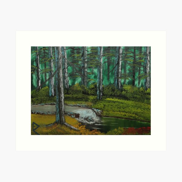 Original Oil Painting "Dark Green Forest" Art Print