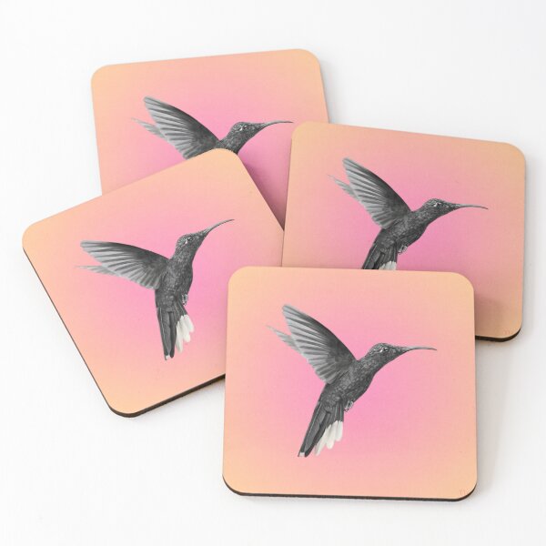 Item preview, Precious Hummingbird on Pink Orange designed and sold by Guided by Light Art.
