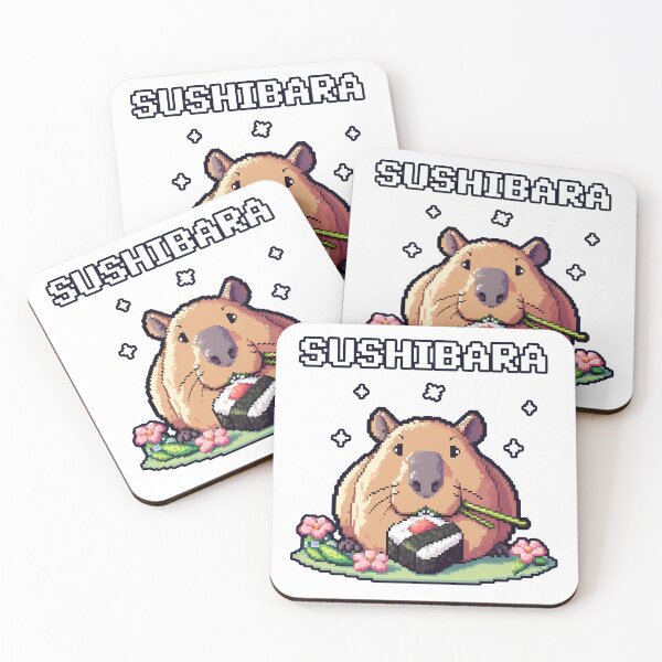 Item preview, Sushi capybara pixel art 8 bit designed and sold by AngelinaBezm.