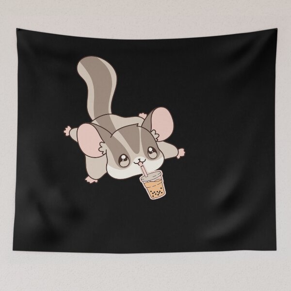 Item preview,  Cute sugar glider loves boba  designed and sold by Artistusha.